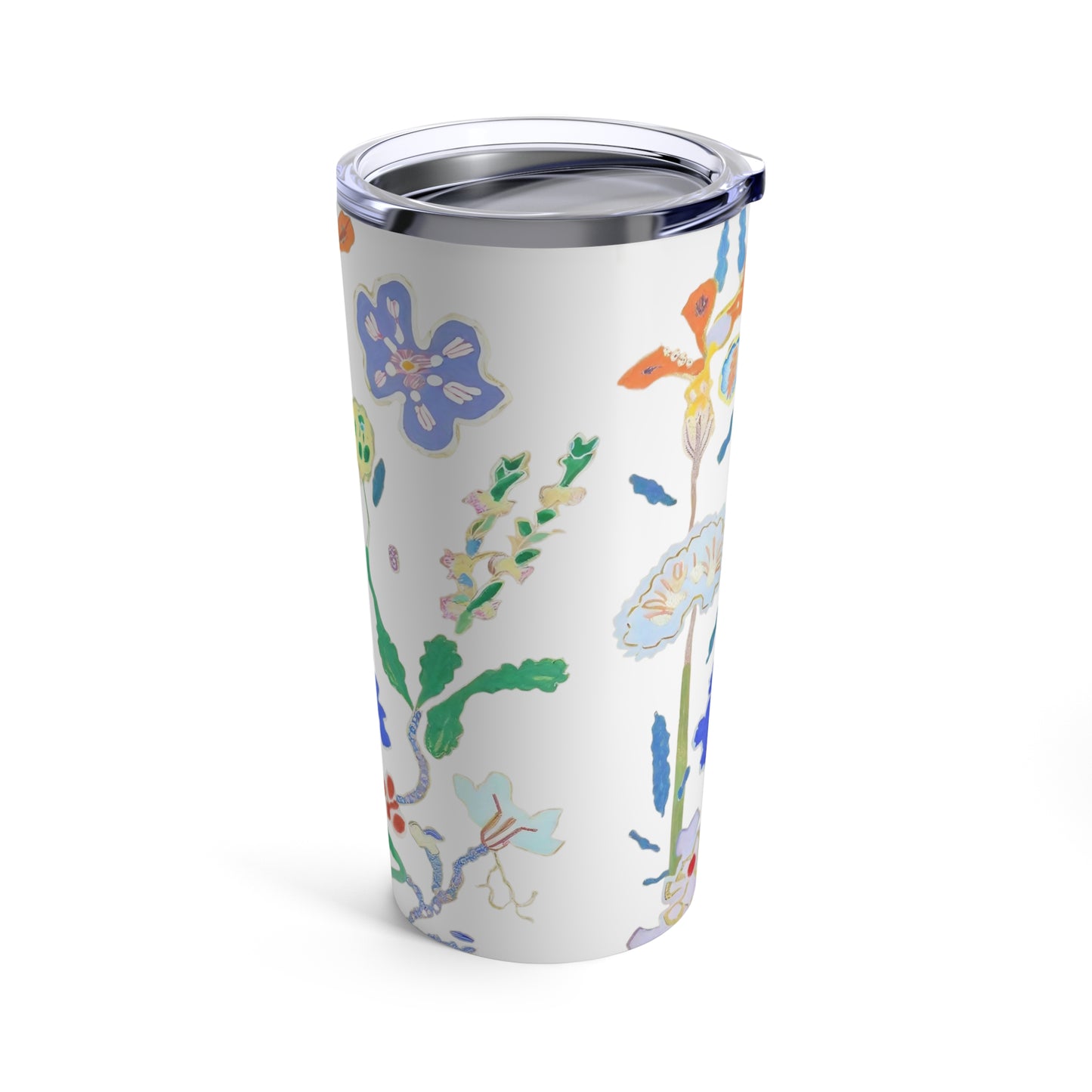 Blossoms Botanical Watercolor Art Tumbler | Insulated Travel Cup | 20oz