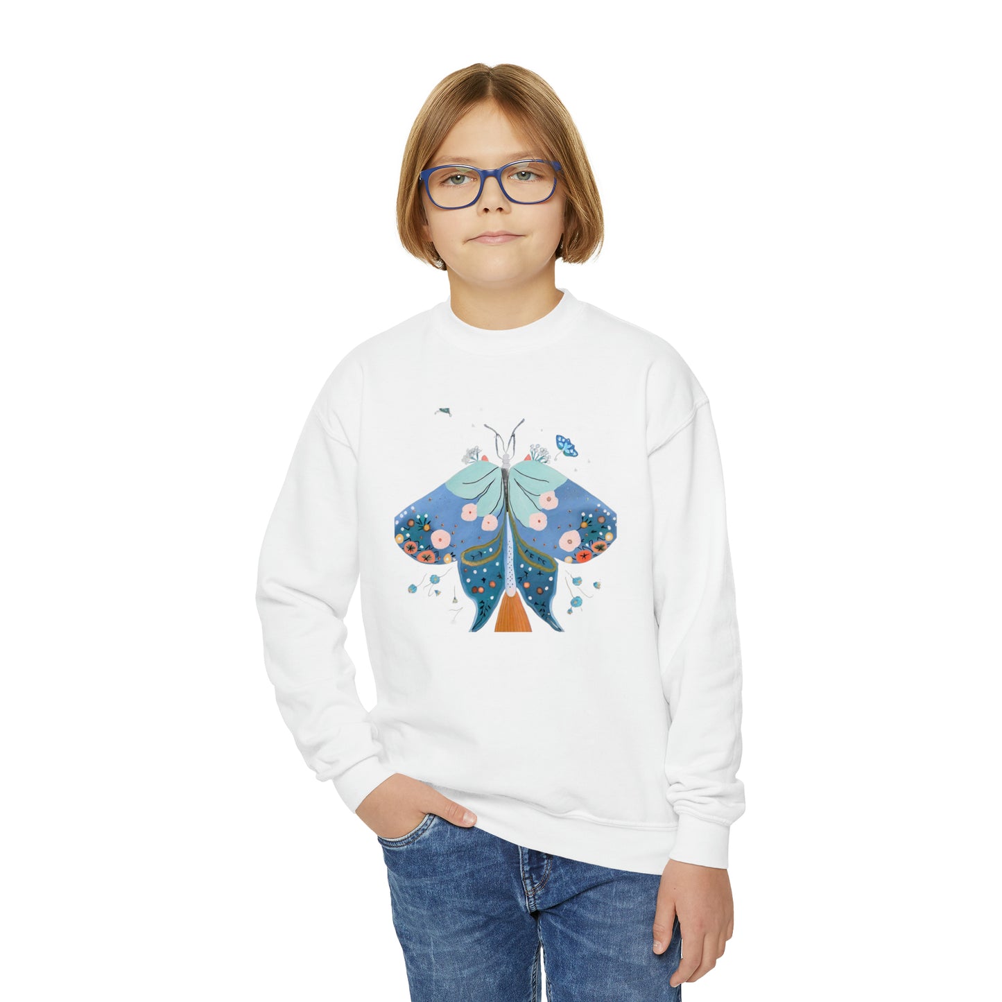 Ethereal Moth Youth Crewneck Sweatshirt