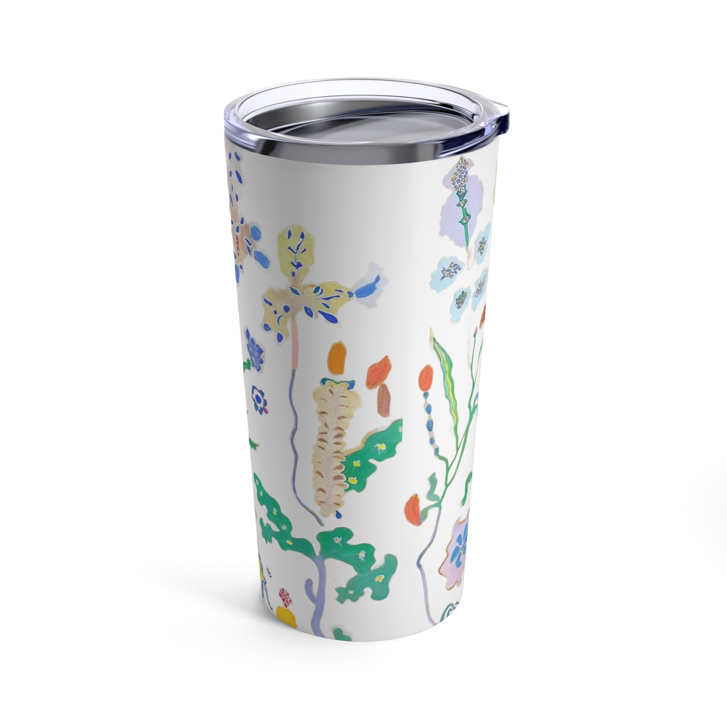 Blossoms #3 Botanical Watercolor Art Tumbler | Insulated Travel Cup |  20oz