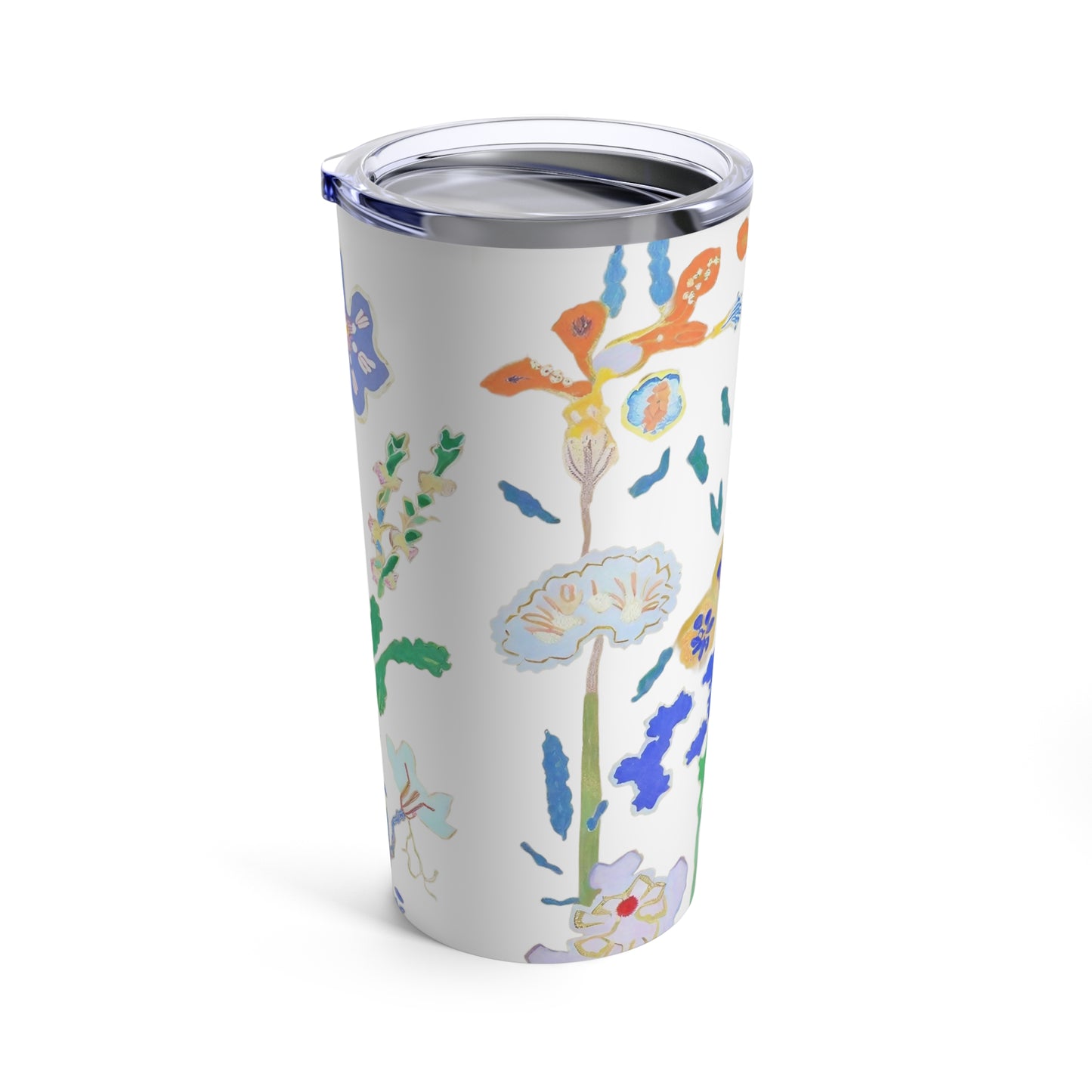 Blossoms Botanical Watercolor Art Tumbler | Insulated Travel Cup | 20oz