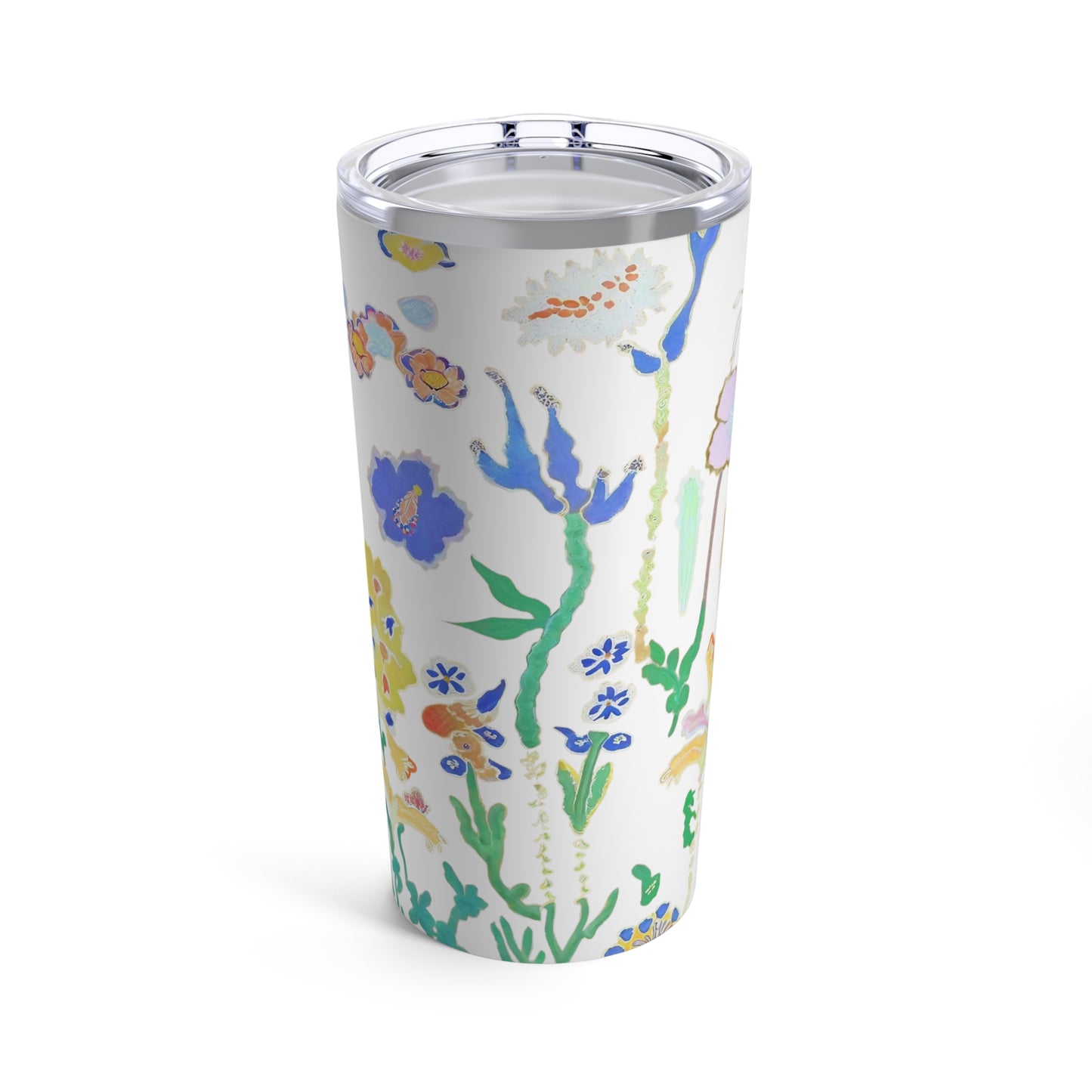 Blossoms #4 Botanical Watercolor Art Tumbler | Insulated Travel Cup | 20oz