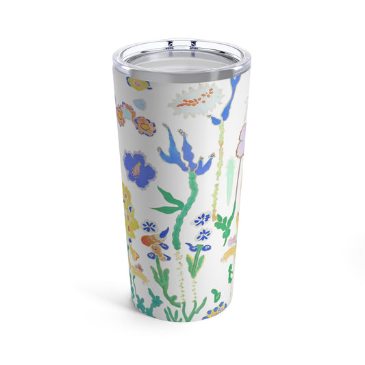 Blossoms #4 Botanical Watercolor Art Tumbler | Insulated Travel Cup | 20oz