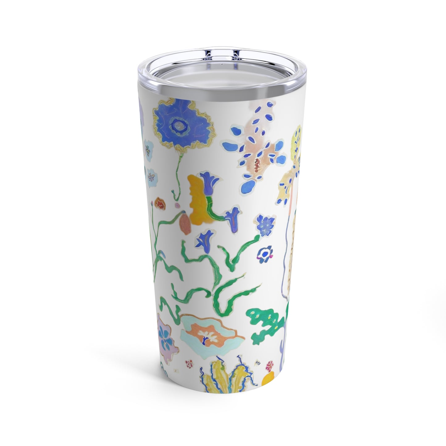 Blossoms #3 Botanical Watercolor Art Tumbler | Insulated Travel Cup |  20oz