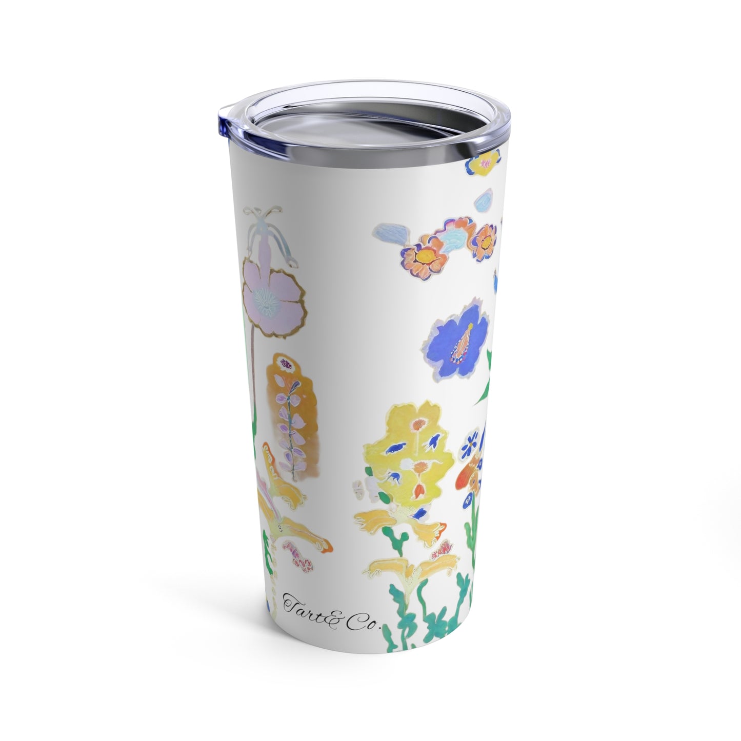 Blossoms #4 Botanical Watercolor Art Tumbler | Insulated Travel Cup | 20oz