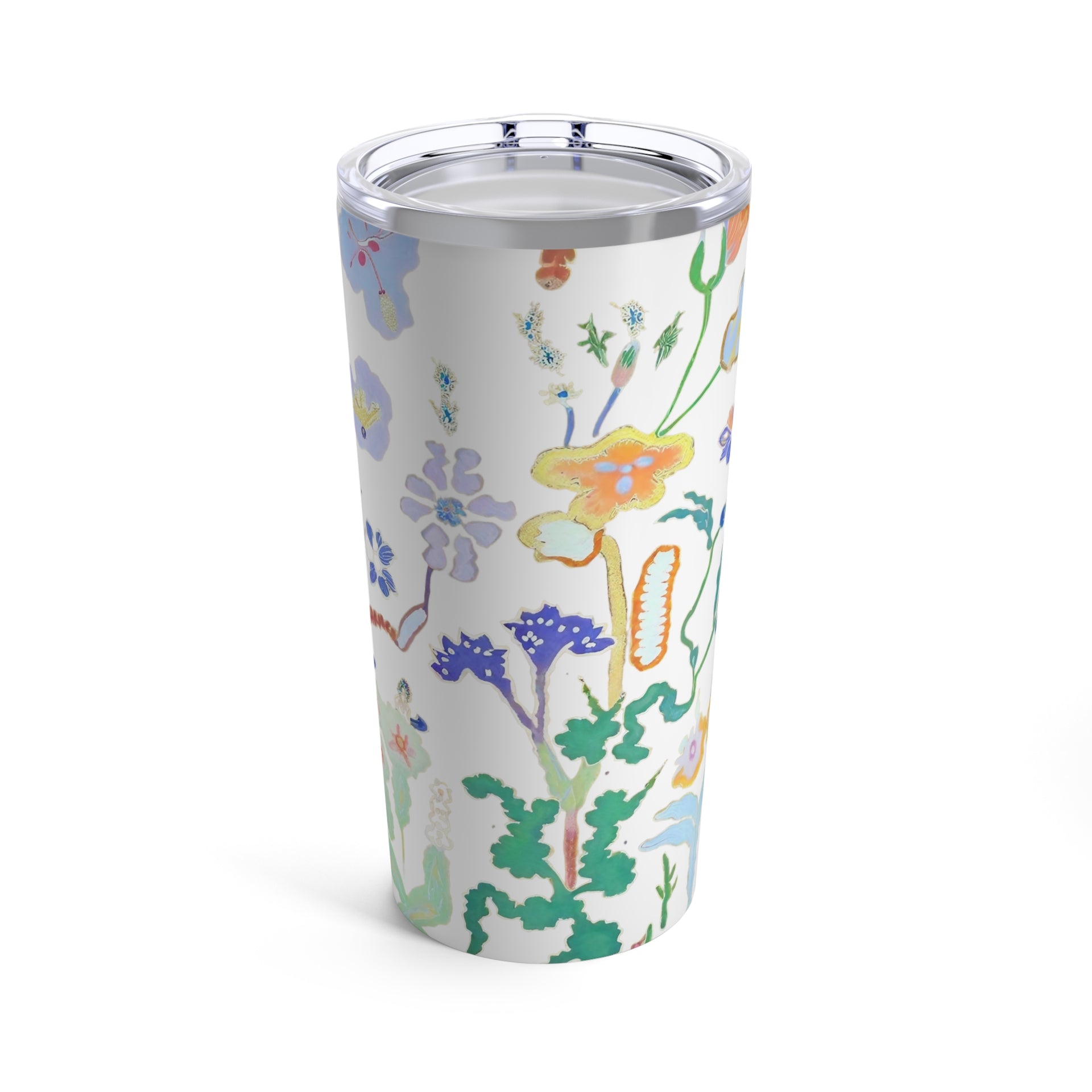 Hand Painted Tumbler, Watercolor Travel Mug, Artistic Water Bottle, Fu –  Black Orchid Labs US