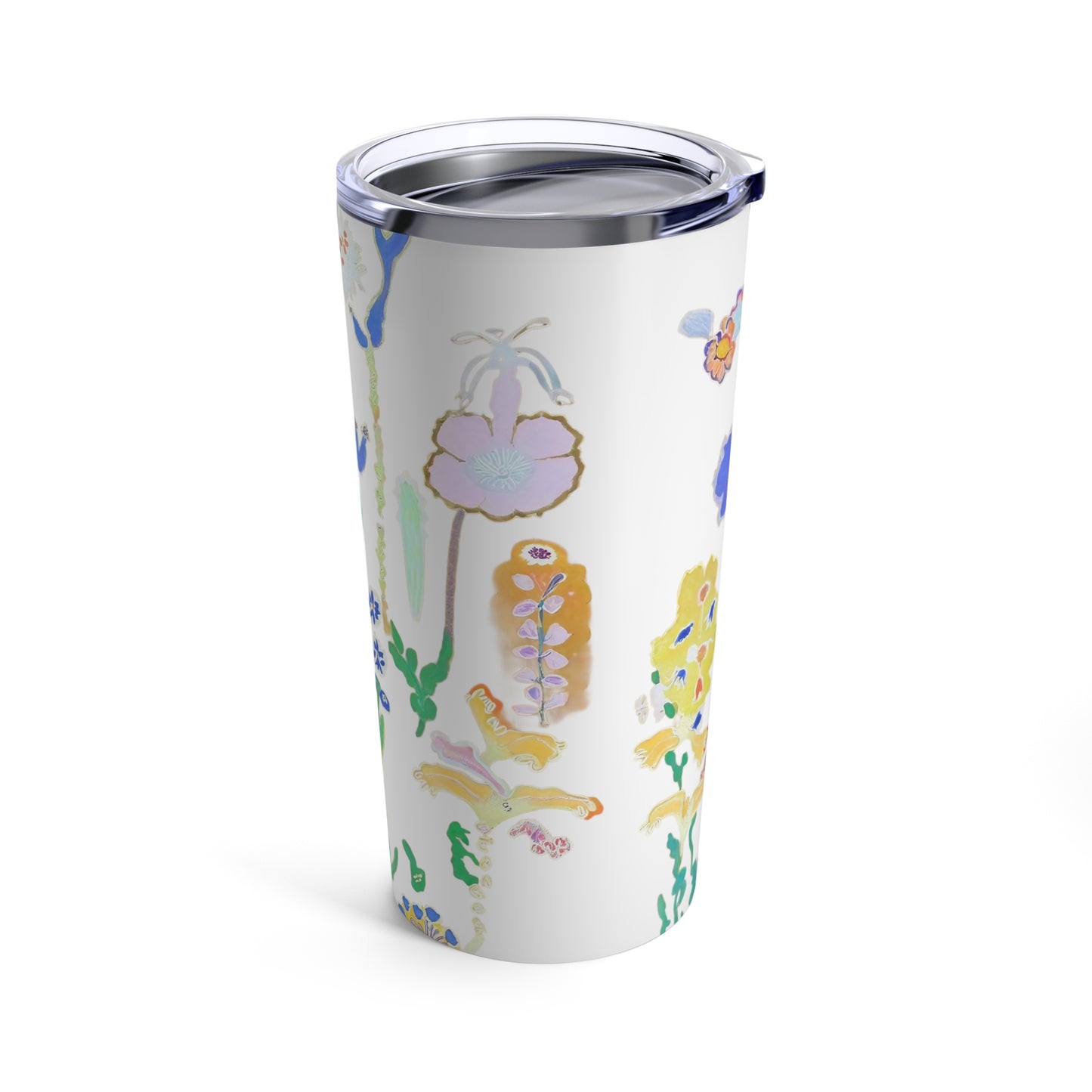 Blossoms #4 Botanical Watercolor Art Tumbler | Insulated Travel Cup | 20oz